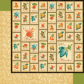 Бумага для скрапбукинга 30*30 см Paradise Postage , Скрапбукинг, фото 1