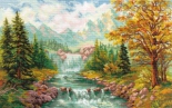 Набор для вышивания Горный водопад, Счетный крест, фото
