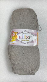Пряжа Alize Cotton Gold цв.бежево-серый меланж, Вязание, фото