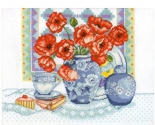 Набор для вышивания Маки (Poppies), Счетный крест, фото