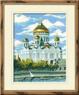 Набор для вышивания Храм Христа Спасителя, Счетный крест, фото